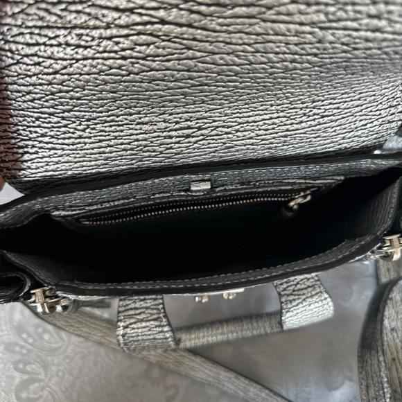 Philip Lim Pashli Mini Leather Satchel Bag Silver - Picture 4 of 8